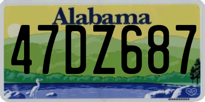 AL license plate 47DZ687