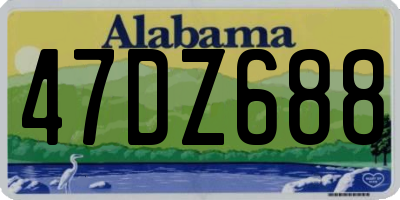 AL license plate 47DZ688