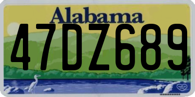 AL license plate 47DZ689