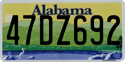 AL license plate 47DZ692