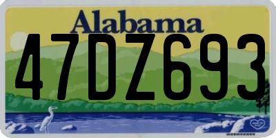 AL license plate 47DZ693