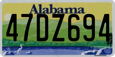 AL license plate 47DZ694