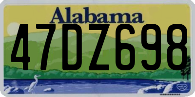 AL license plate 47DZ698