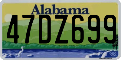 AL license plate 47DZ699