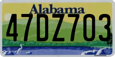 AL license plate 47DZ703