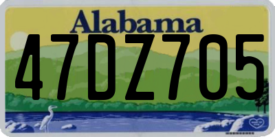 AL license plate 47DZ705