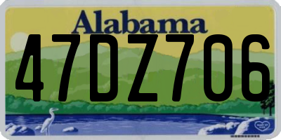 AL license plate 47DZ706