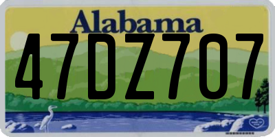 AL license plate 47DZ707