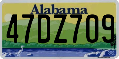 AL license plate 47DZ709