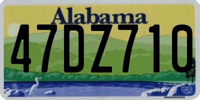 AL license plate 47DZ710
