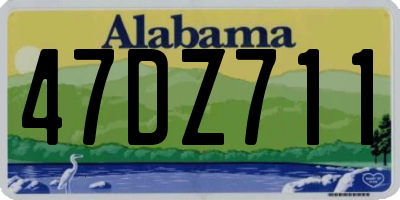 AL license plate 47DZ711
