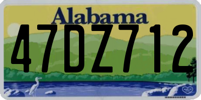 AL license plate 47DZ712