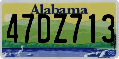 AL license plate 47DZ713