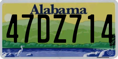 AL license plate 47DZ714
