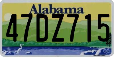 AL license plate 47DZ715