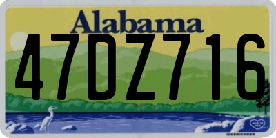 AL license plate 47DZ716