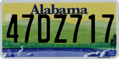 AL license plate 47DZ717