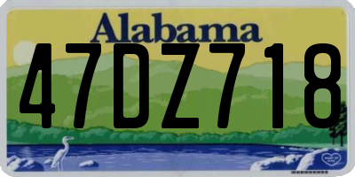 AL license plate 47DZ718
