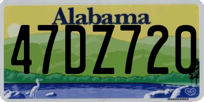 AL license plate 47DZ720