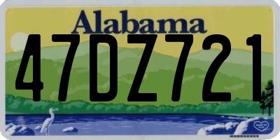 AL license plate 47DZ721