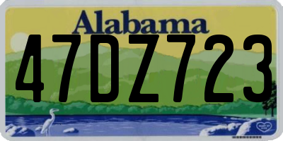 AL license plate 47DZ723
