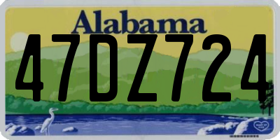 AL license plate 47DZ724