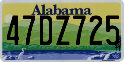 AL license plate 47DZ725