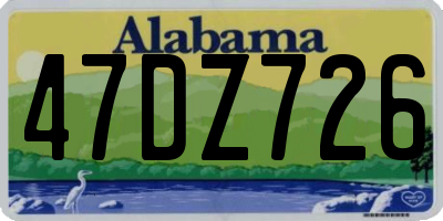 AL license plate 47DZ726