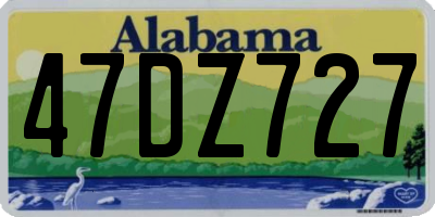 AL license plate 47DZ727