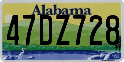 AL license plate 47DZ728