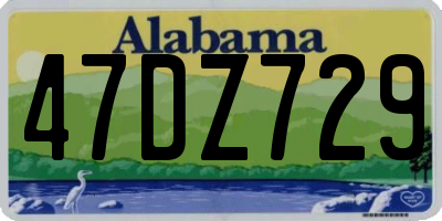 AL license plate 47DZ729