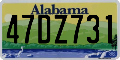 AL license plate 47DZ731