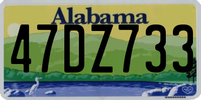 AL license plate 47DZ733