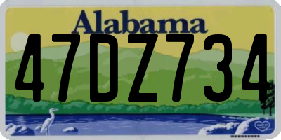 AL license plate 47DZ734