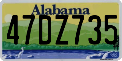 AL license plate 47DZ735