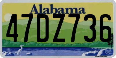 AL license plate 47DZ736
