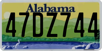 AL license plate 47DZ744