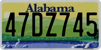 AL license plate 47DZ745