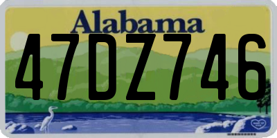 AL license plate 47DZ746
