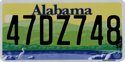 AL license plate 47DZ748