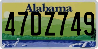 AL license plate 47DZ749