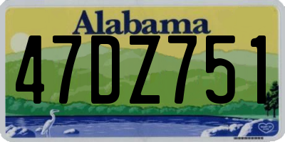 AL license plate 47DZ751