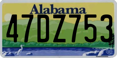 AL license plate 47DZ753