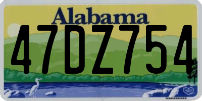 AL license plate 47DZ754