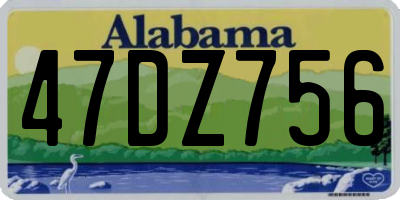 AL license plate 47DZ756