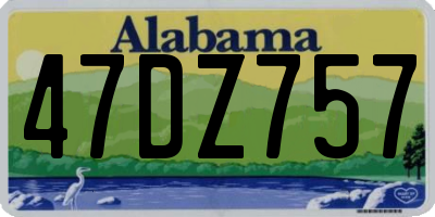 AL license plate 47DZ757