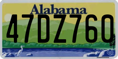 AL license plate 47DZ760
