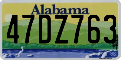 AL license plate 47DZ763
