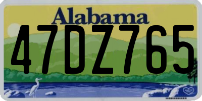 AL license plate 47DZ765