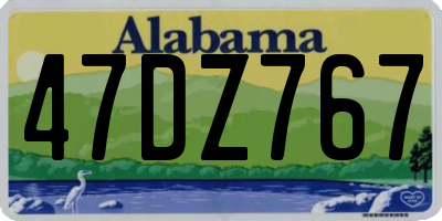 AL license plate 47DZ767